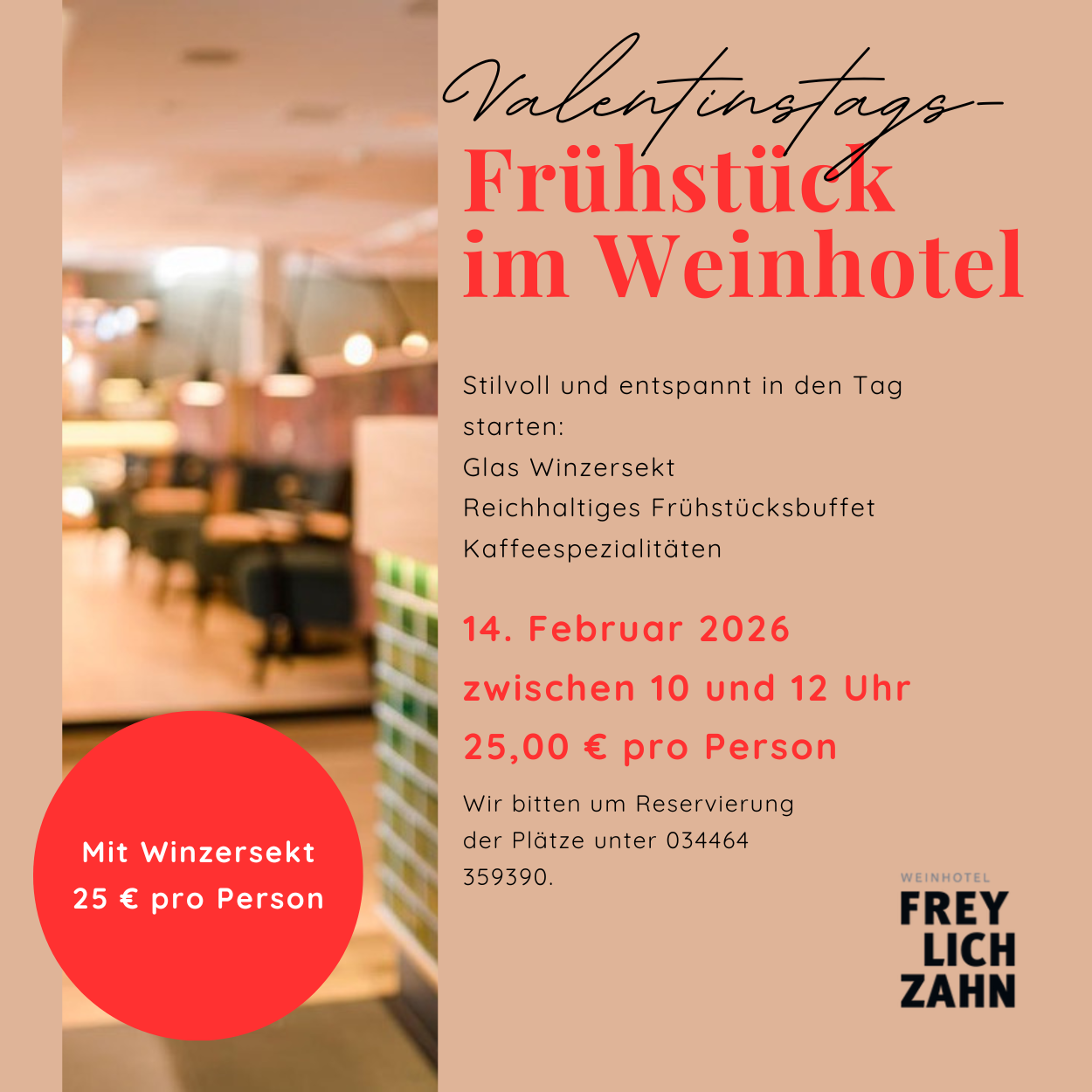 Valentinstags-Frühstück im Weinhotel - 14. Februar 2026