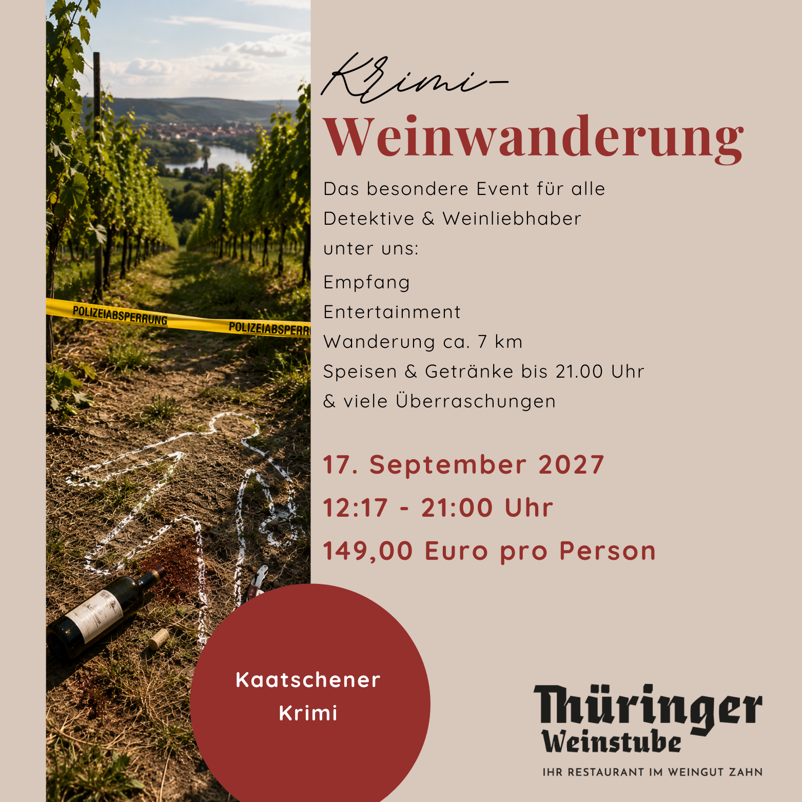 Krimiwanderung - Freitag, 17. September 2027