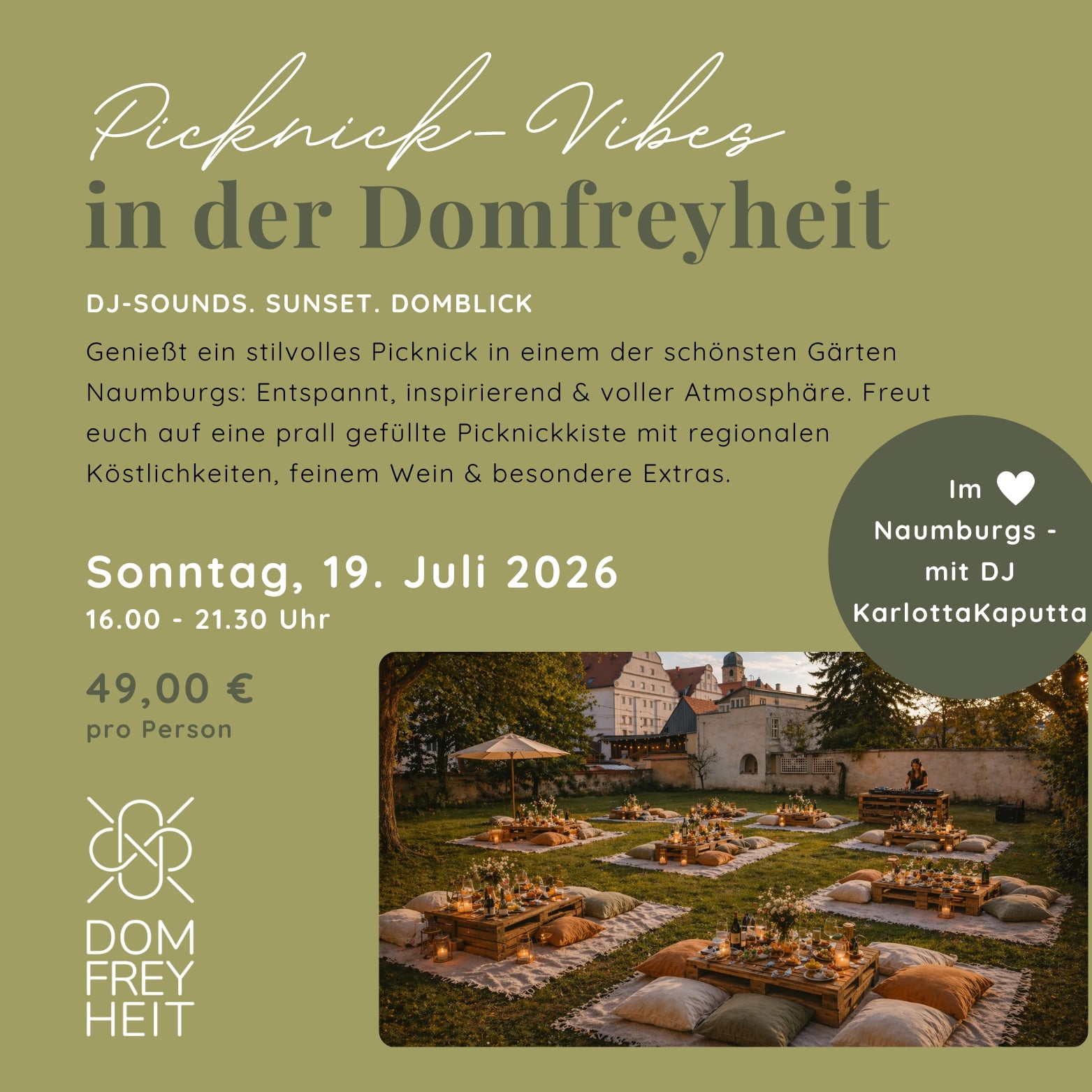Picknick-Vibes in der Domfreyheit - 19. Juli 2026
