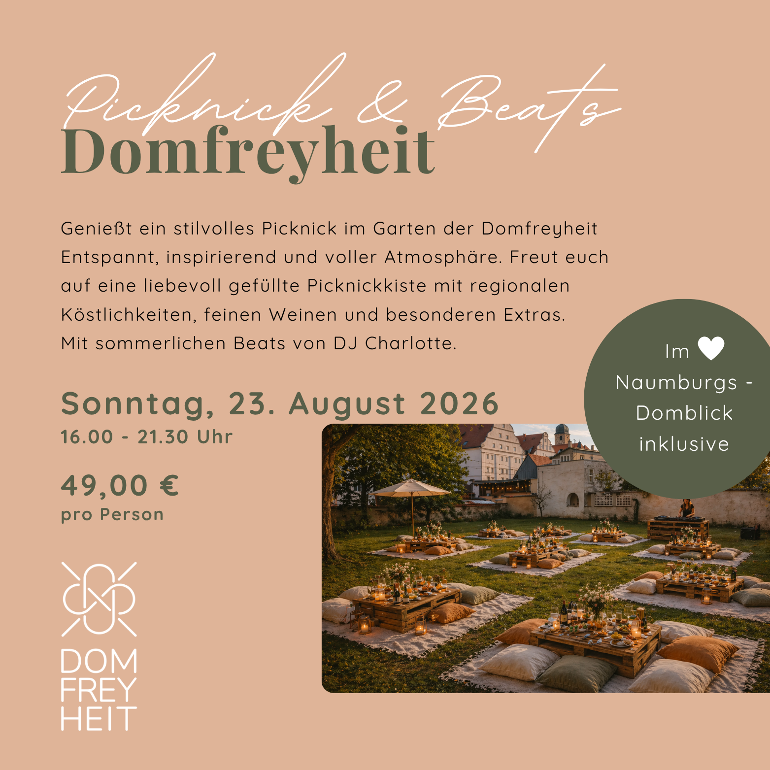 Picknick-Vibes in der Domfreyheit - 23. August 2026