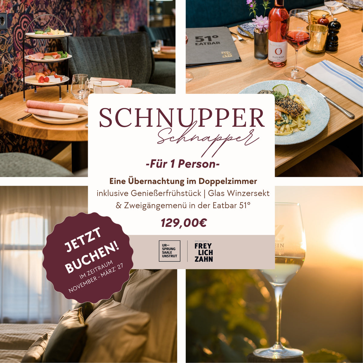 SCHNUPPER SCHNAPPER – Dein Winterdeal im Weinhotel - 1 Person